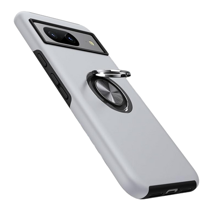 Ovitek "ring stojalo" za Google Pixel 8 – AOUIA – Srebrna