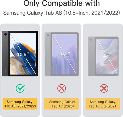 JETech ovitek za Samsung Galaxy Tab A8 10.5 2021 - Tanek ovitek s stojalom rdeča