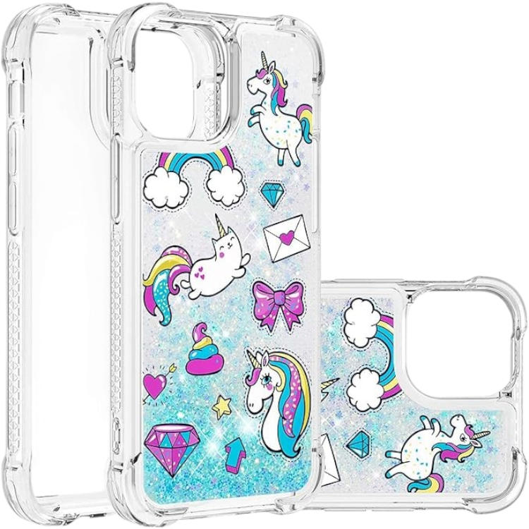 Ovitek "Blue Unicorn" za iPhone 13 Pro – Infostyle – Prozorna