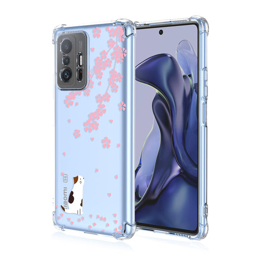 prozoren ovitek cat flower za xiaomi 11t 11t pro
