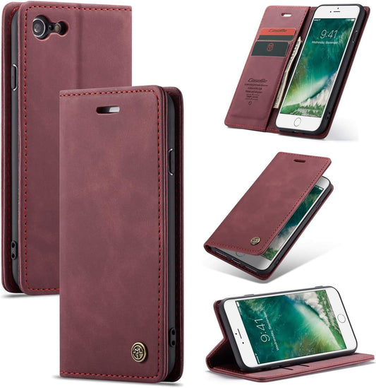 Preklopna torbica BigCousin za iPhone 6 Plus / 7 Plus / 8 Plus – Boja vina