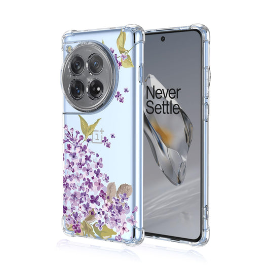 prozoren ovitek purple flower za oneplus 12r ace 3 5g