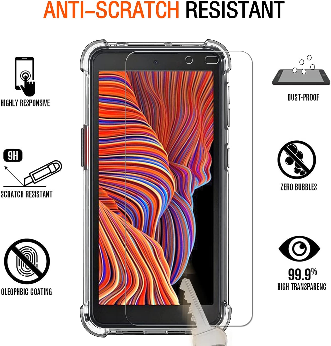 iVoler zaštitno staklo za Samsung Galaxy Xcover 5 – crni rub
