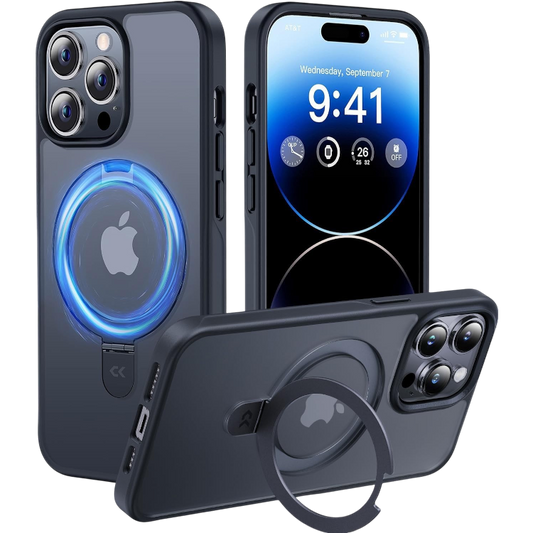 Ovitek "magsafe s stojalom" za iPhone 15 Pro Max, črna – CASEKOO