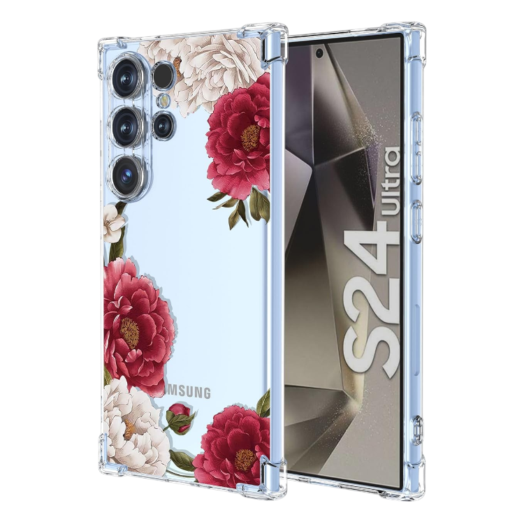 Ovitek za telefon "Red Flower - Clear Case" za Samsung Galaxy S24 Ultra – Infostyle