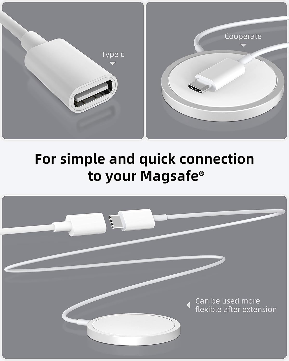 Kabel USB C moški v ženski podaljšek, 2m – Stouchi