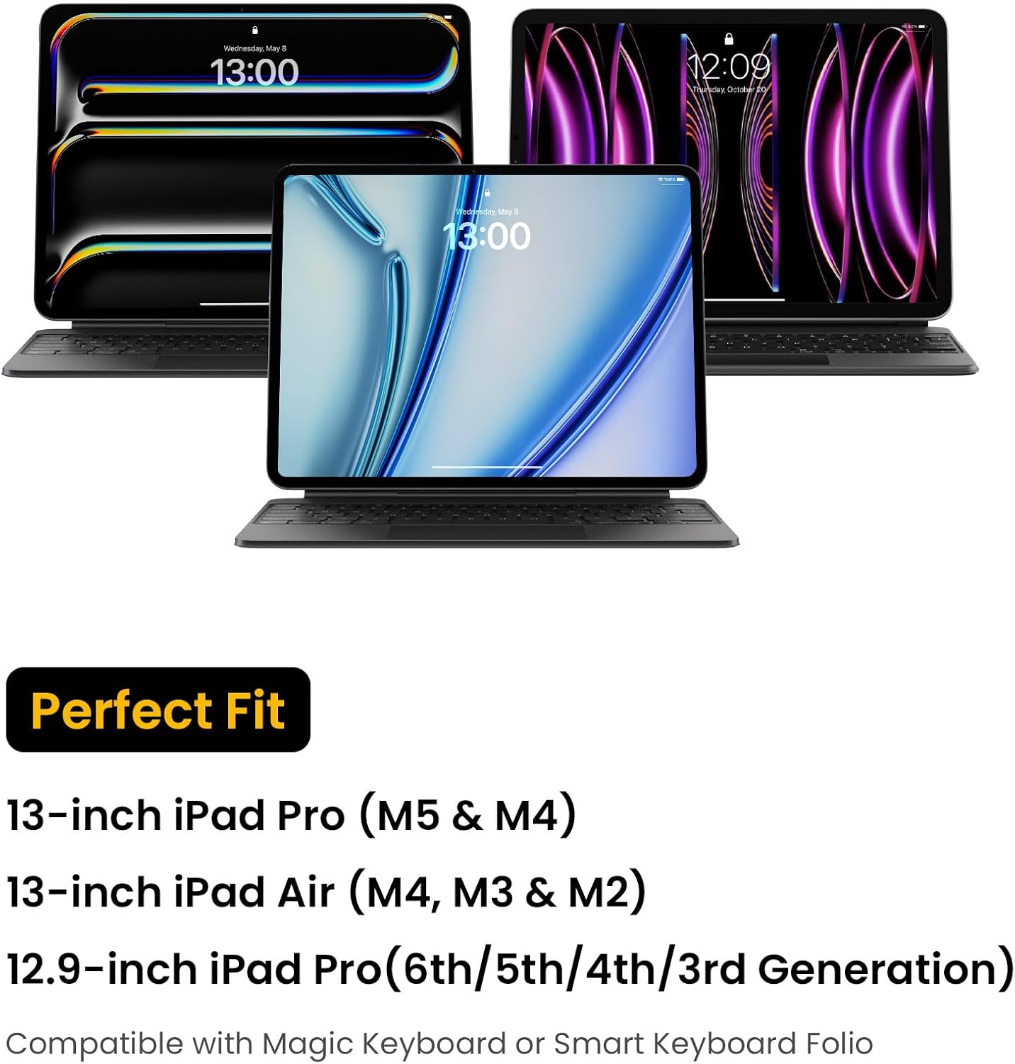 Tomtoc Portfolio Ovitek za iPad Air 13" in iPad Pro 13" – Zaščitna Torba z Žepom za Dodatke