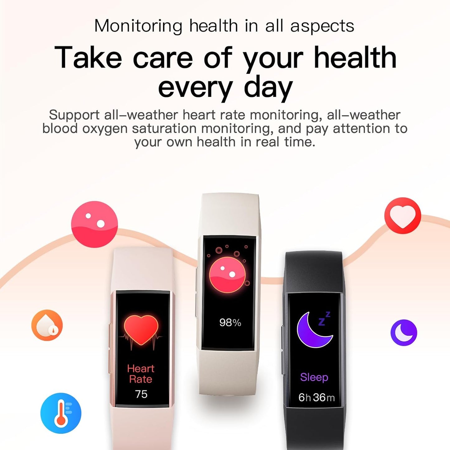 Ženski fitness pametni sat AMOLED – otkucaji srca, pedometar, WhatsApp obavijesti (IP67)
