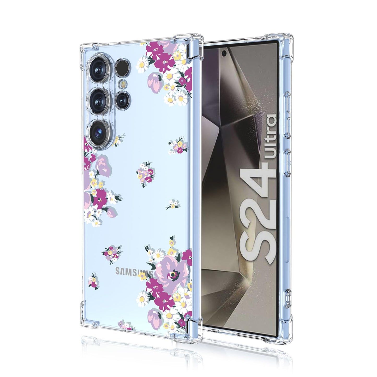 prozoren ovitek pinkrose za samsung galaxy s24 ultra