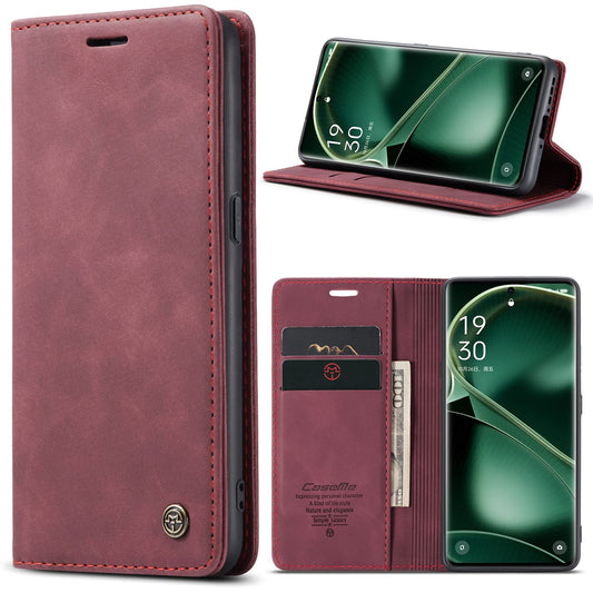 Preklopna torbica Bigcousin za OPPO Find X6 5G vinsko rdeèa