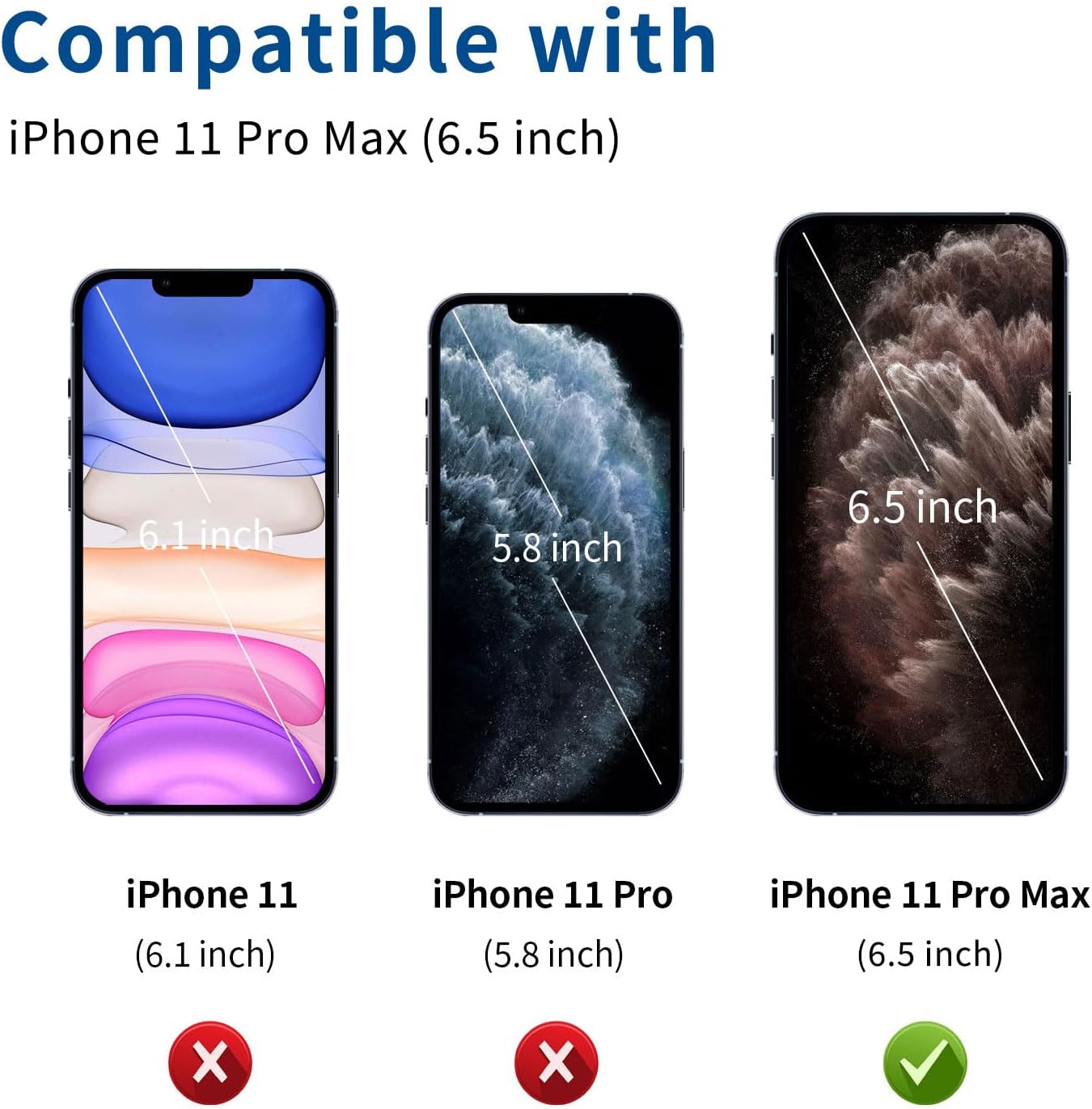 Ovitek za telefon iPhone 11 Pro Max ''Antishock'' z žepkom za kartice, prozorna – Infostyle