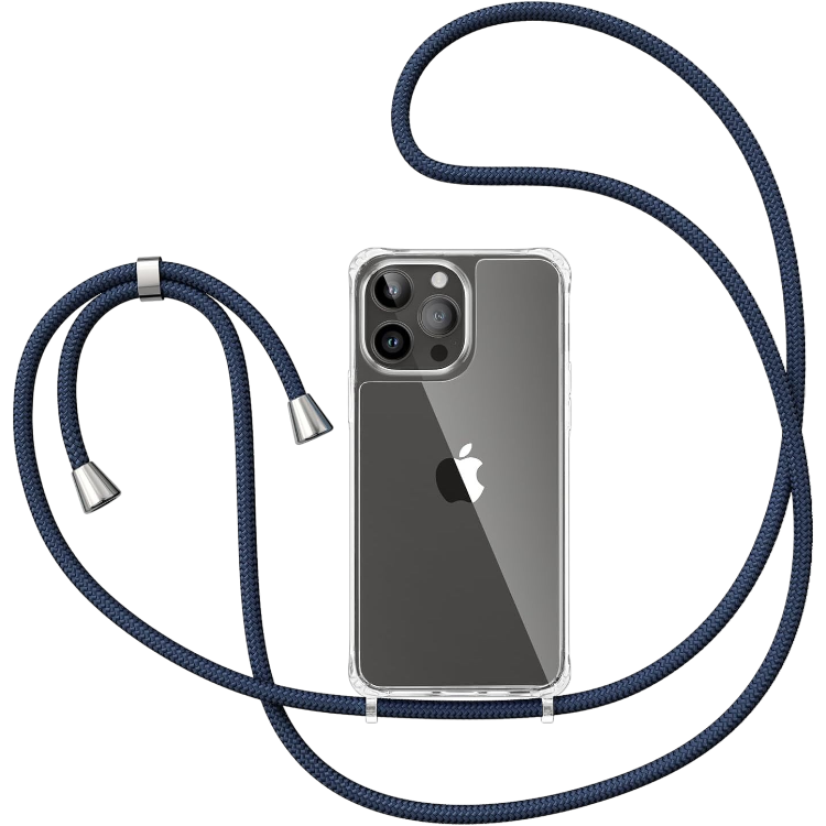 Ovitek z vrvico za iPhone 15 Pro, modra – Infostyle