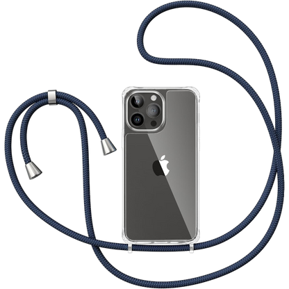 Ovitek z vrvico za iPhone 15 Pro, modra – Infostyle