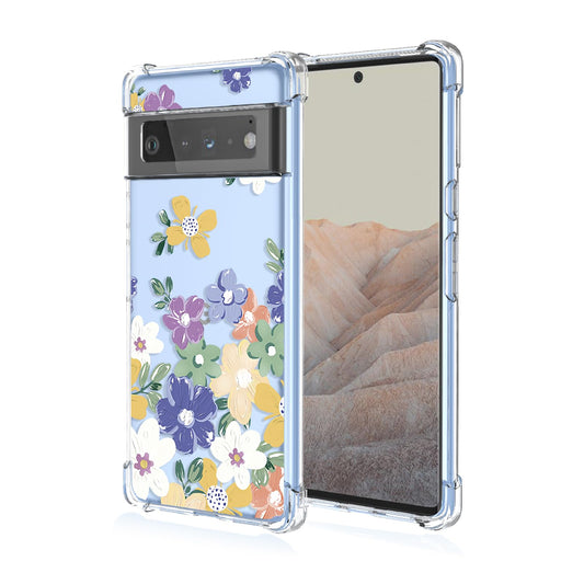 Antishock ovitek z rožicami za Google Pixel 6 Pro