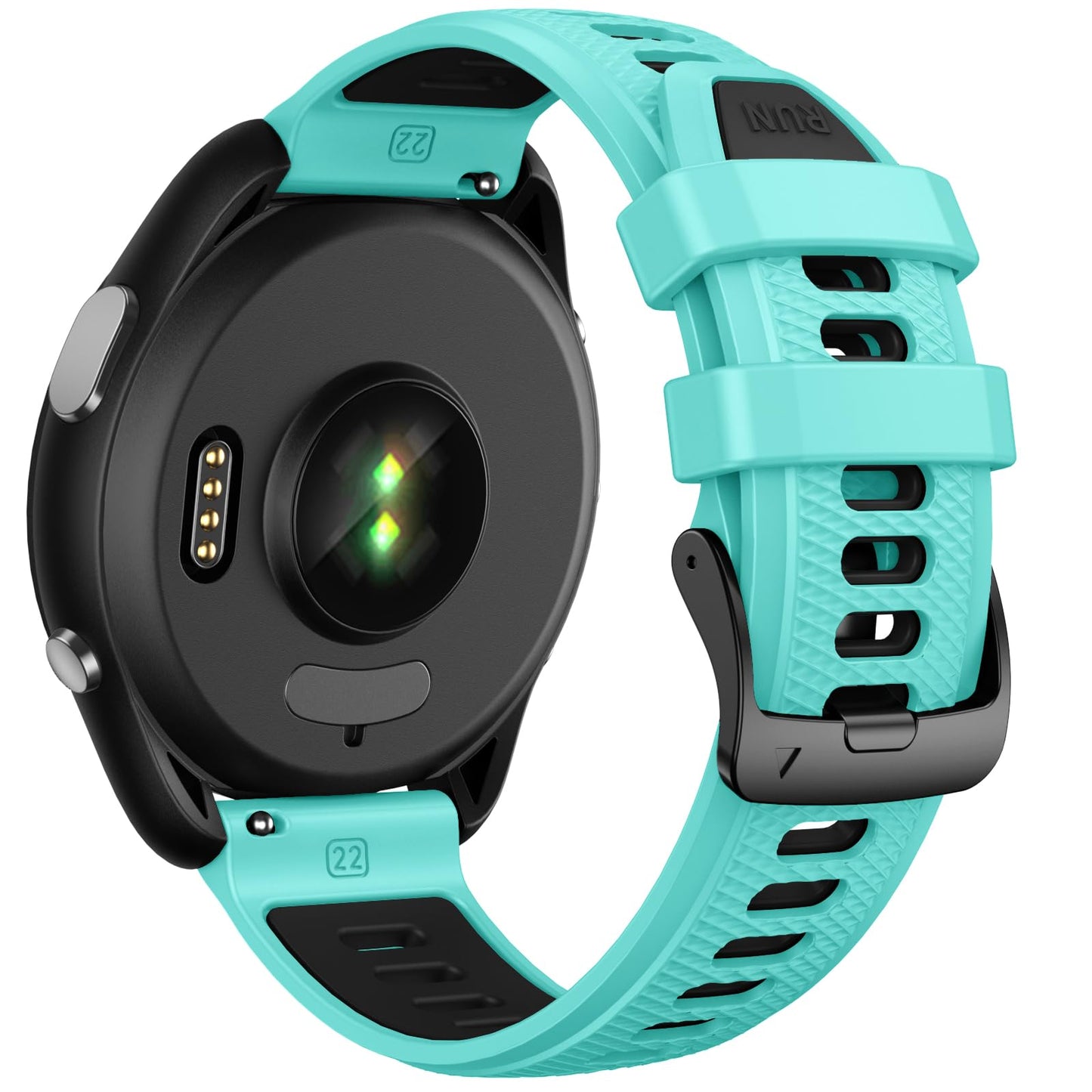 22 mm silikonski remen ANBEST za pametne satove – za Garmin Forerunner 255/265, Vivoactive 4, Venu 2 i sve 22 mm satove – menta zelena