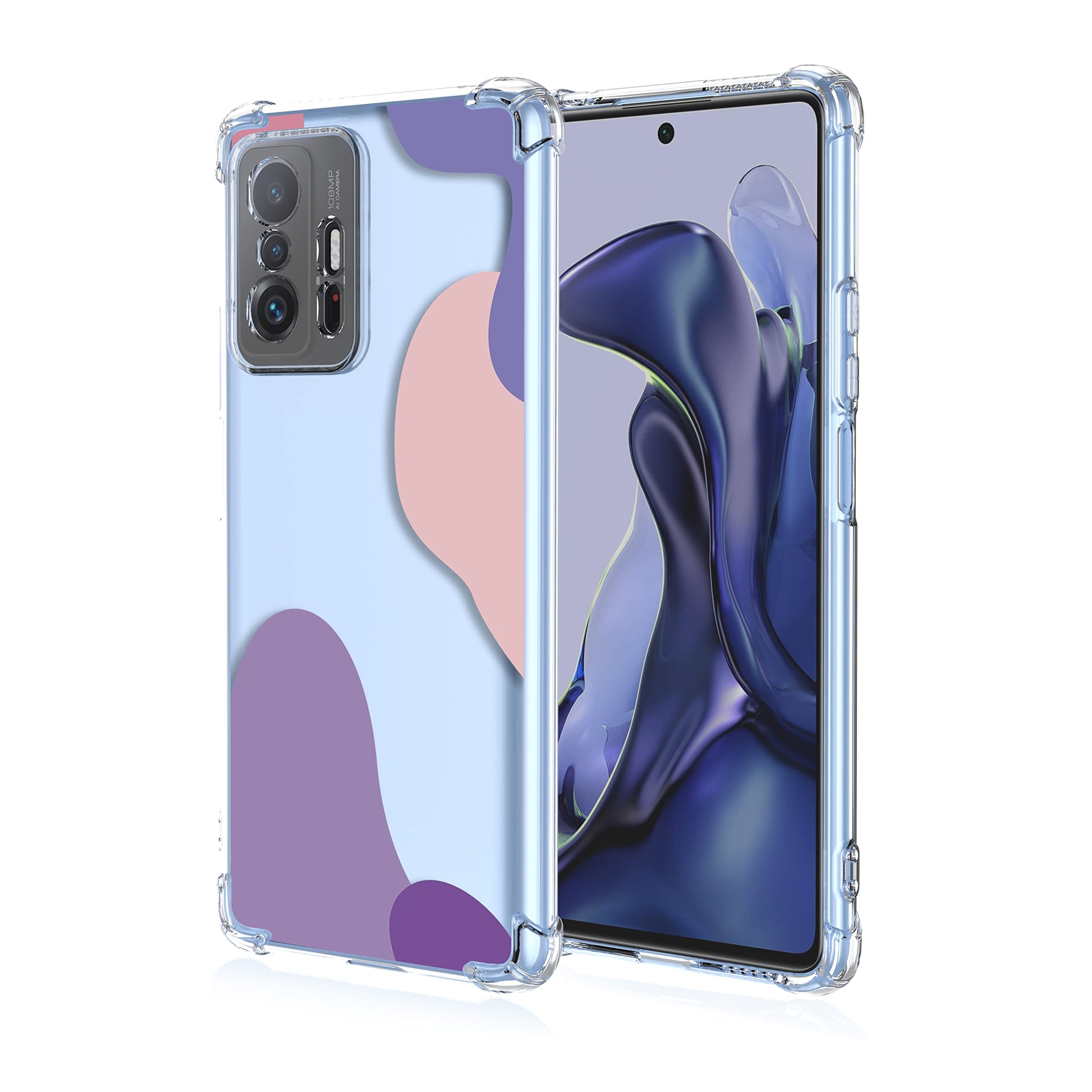 Prozoren ovitek Purple Color za Xiaomi 11T / 11T Pro