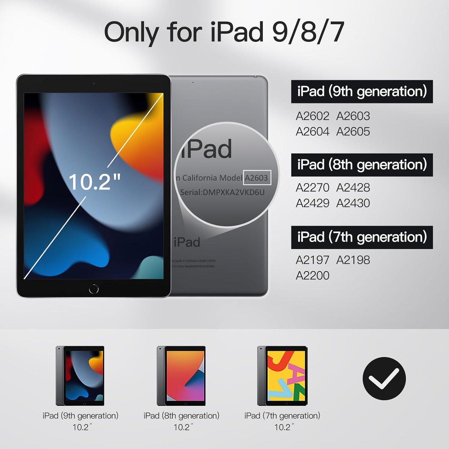 Ovitek ''JETech'' za 10,2" iPad (model 2021/2020/2019, gen.9/8/7)