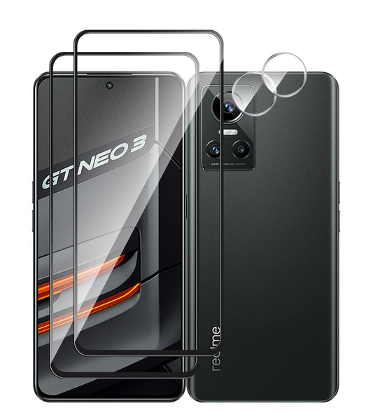 GIOPUEY Zaštita zaslona i zaštita za kameru, za Realme GT Neo 3, [2+2 pakiranje]
