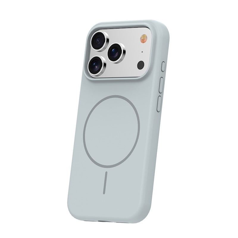 Ovitek za iPhone 17 Pro / 18 Pro, silikonski MagSafe – srebrn