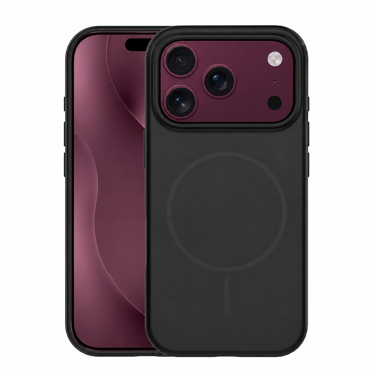 Ovitek za iPhone 17 Pro Max / 18 Pro Max – silikonski MagSafe, črn