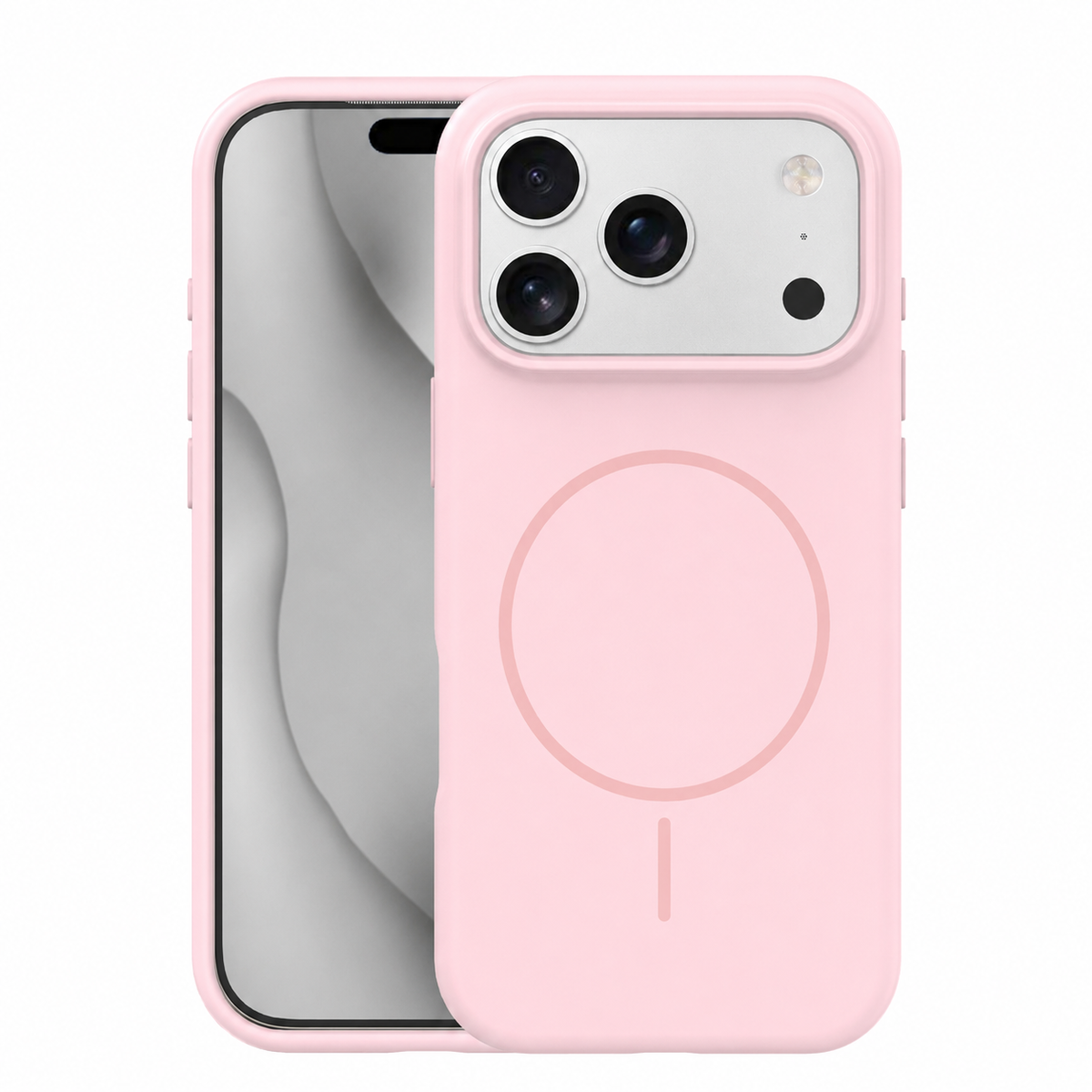 Ovitek za iPhone 17 Pro Max / 18 Pro Max 6,9" – silikonski MagSafe, svetlo roza