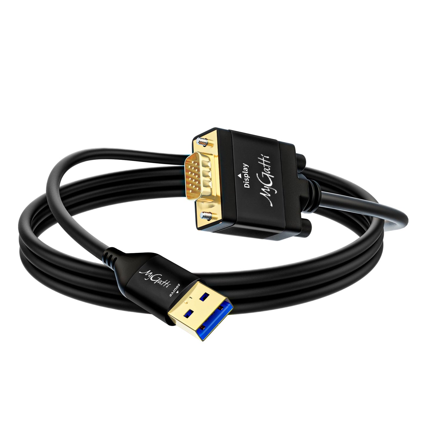 USB-A 3.0 VGA kabel 1m 1080p TV monitor