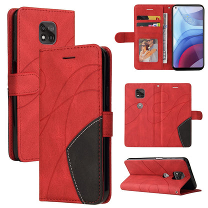 Preklopna torbica Motorola Moto G9 Power s režami za kartice rdeča