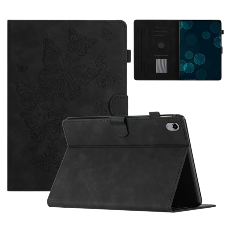 Preklopna torbica za tablični računalnik "cat flower" iPad 9.7" (2018/2017 model, 6th/5th gen.) – Infostyle – Črna