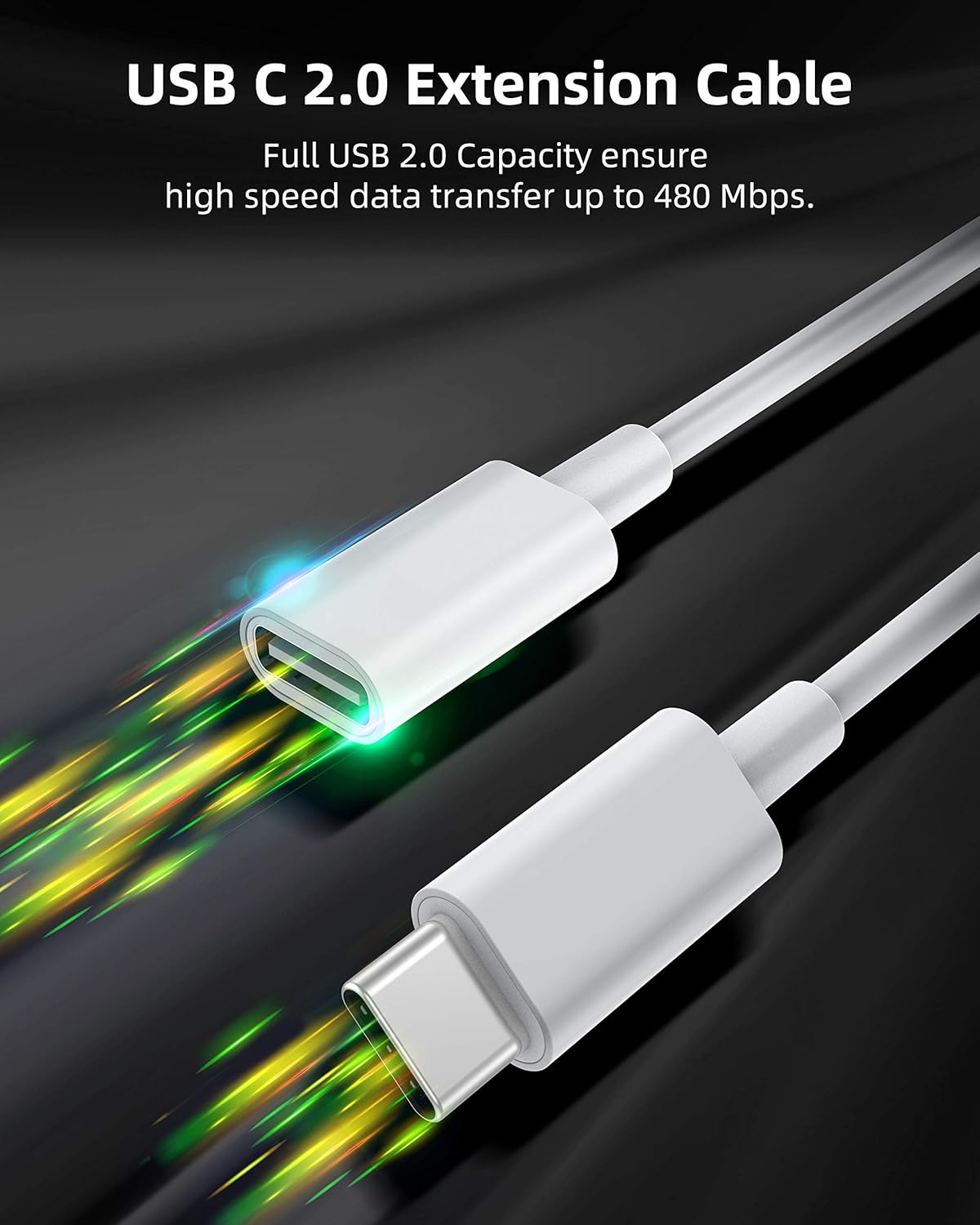 Kabel USB C moški v ženski podaljšek, 2m – Stouchi