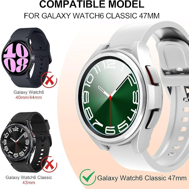 Ovitek + steklo za Samsung Galaxy Watch 6 Classic 47 mm črna – Infostyle