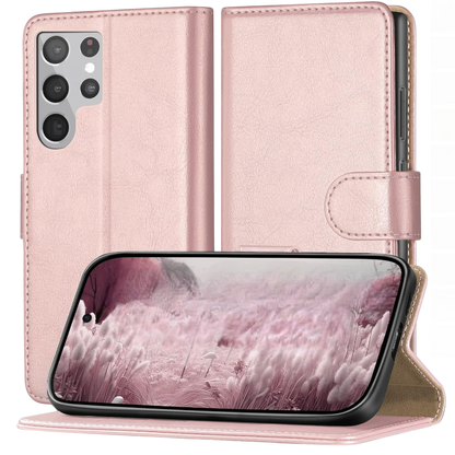 Preklopna torbica "RingPi" za Samsung Galaxy S20 – Roza / TPU silikon + PU usnje