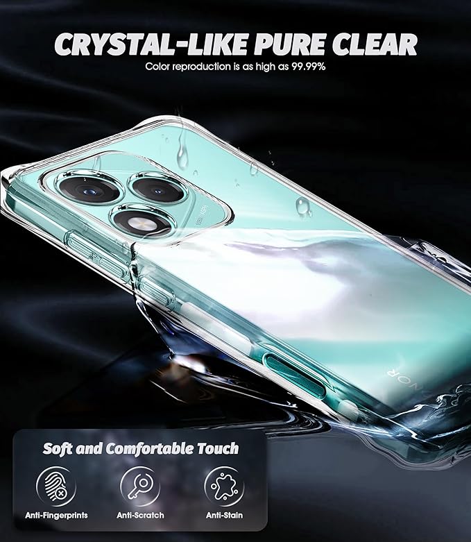 NEWZEROL TPU maskica za Honor 400 Lite 5G – prozirna, sa zaštitom kamere, protiv udaraca