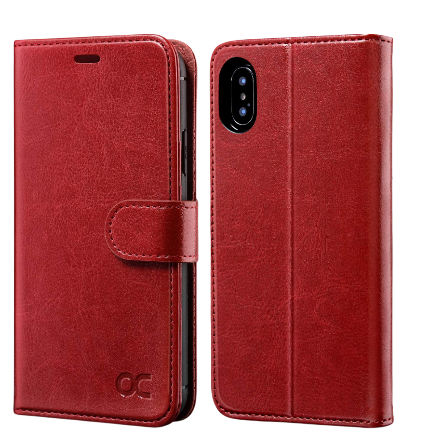 Preklopna torbica "OCASE" za iPhone X/XS – Infostyle – Rdeča