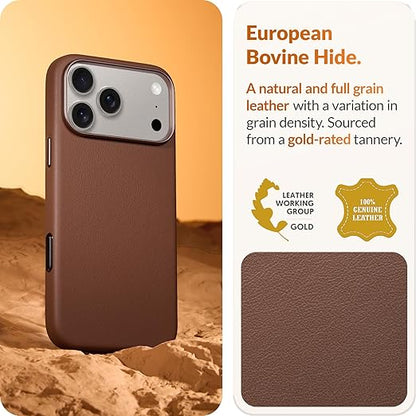 LONLI ovitek iz pravega evropskega usnja Vele za iPhone 17 Pro