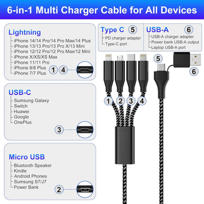 USB-C 4u2 višenamjenski kabel 3 m – Lightning/Micro USB/Type-C MFi
