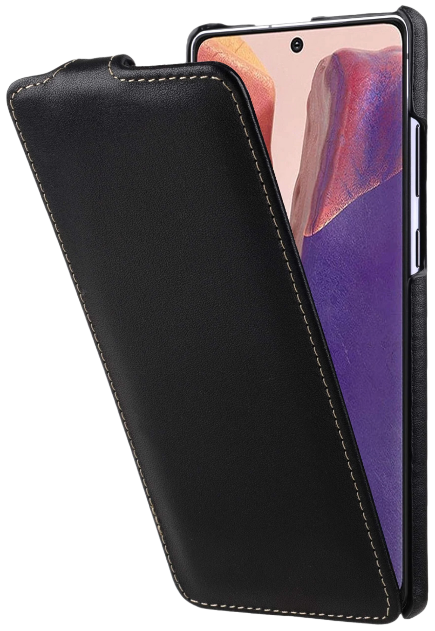 Preklopna torbica za telefon "STILGUT UltraSlim" Samsung Galaxy Note 20 – Infostyle – Črna