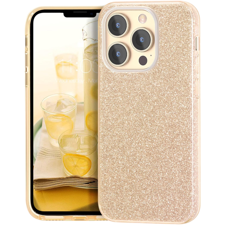 Ovitek "MATEPROX Glitter" za iPhone 13 Pro, zlata