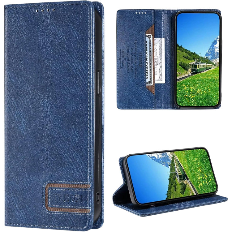 Preklopna torbica za telefon "Yiscase" iPhone 14 Pro Max – Modra