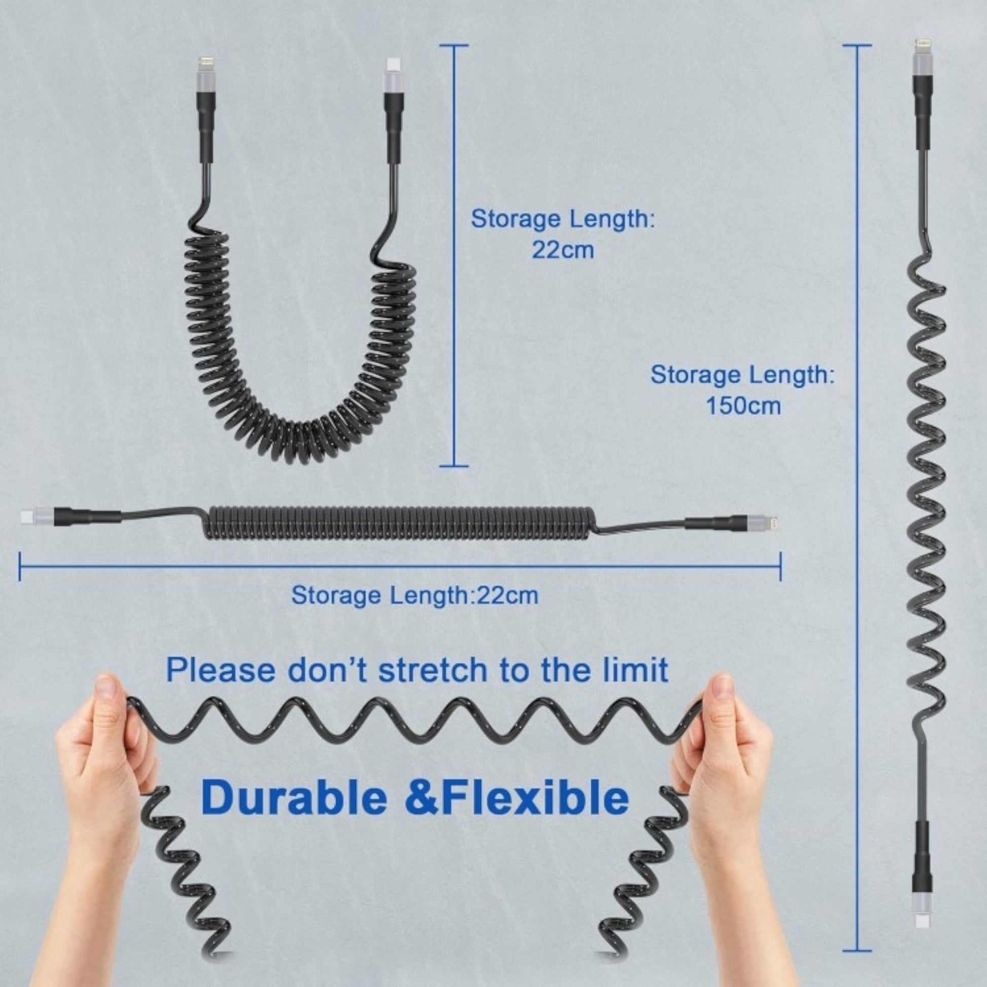 Polnilni in podatkovni kabel USB C v Lightning 0.4m, siva – Infostyle