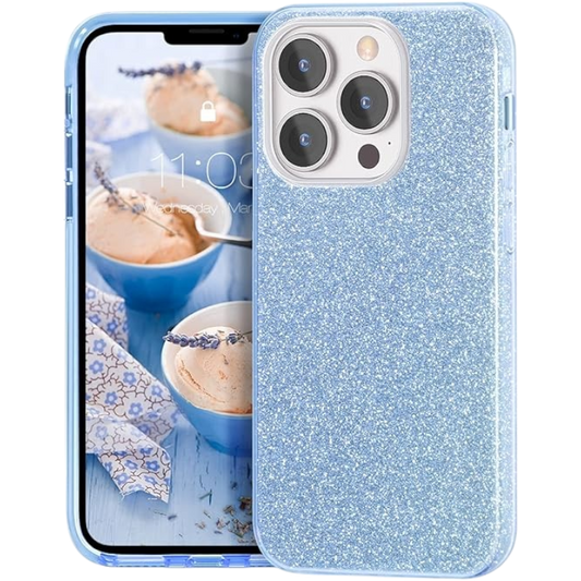 Ovitek "MATEPROX Glitter" za iPhone 13 Pro Max, modra