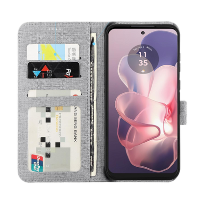 Preklopna torbica "foluu" za Motorola Moto G73 5G, siva