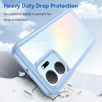 HAOYE prozirna maskica za Honor X7a – TPU + PC tanka zaštitna maskica, plava