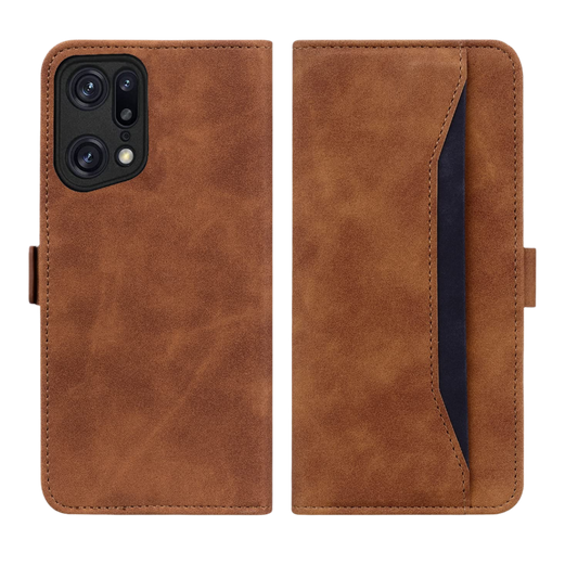 Preklopna torbica za Oppo Find X5 – Infostyle – Rjava