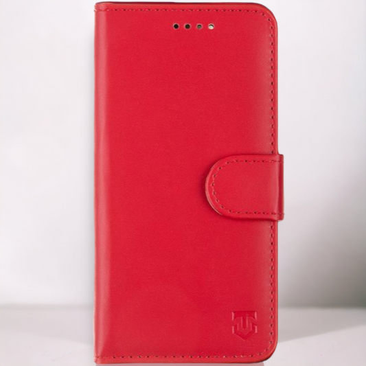 Preklopna torbica Tactical "Field Notes Pro" za Xiaomi Redmi 12C - rdeča – Rdeča / Umetno usnje + PC