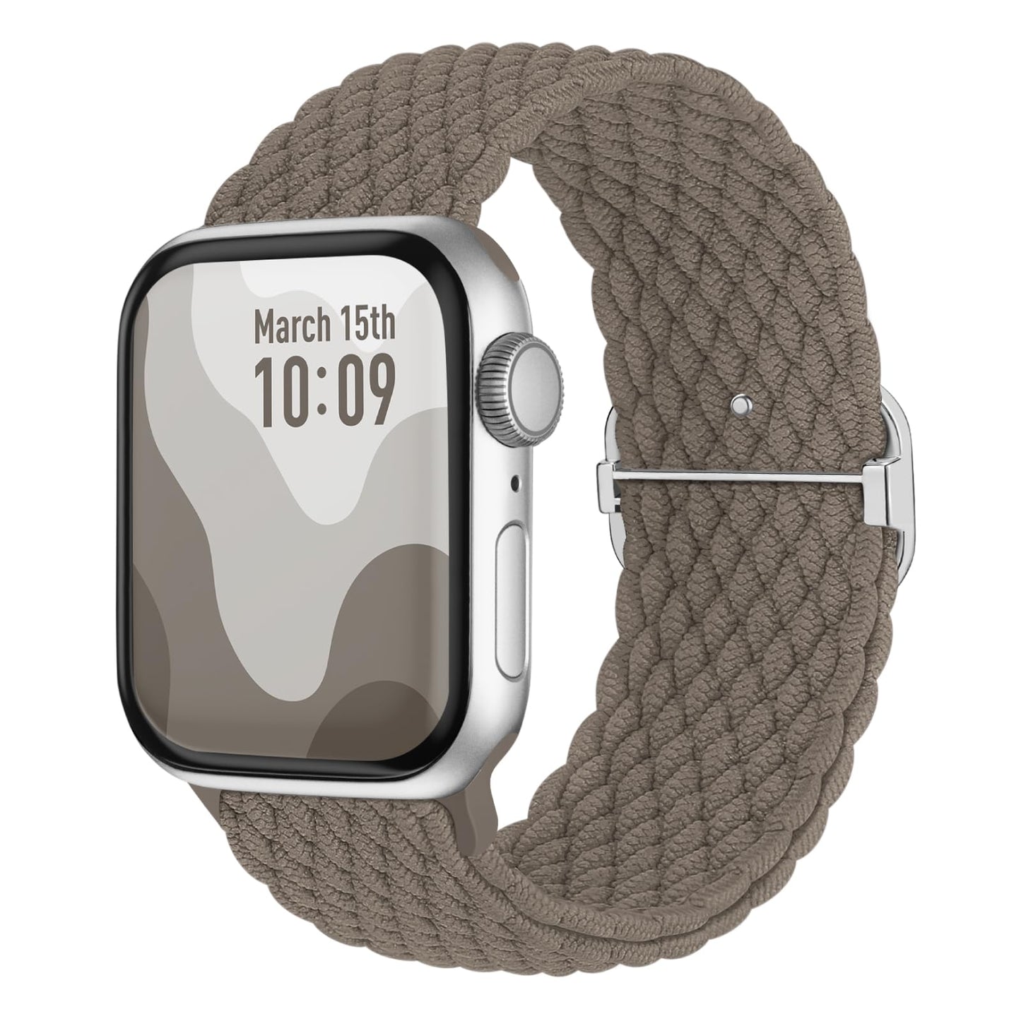 Najlonski pleteni pašček za Apple Watch 42mm / 41mm / 40mm / 38mm – barva kamna