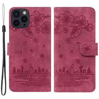 Preklopna torbica "Cats" za iPhone 14 Pro – Infostyle – Roza / Umetno usnje + TPU silikon