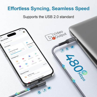Kabel USB C v USB-C z adapterjem USB A, 2m – Basesailor