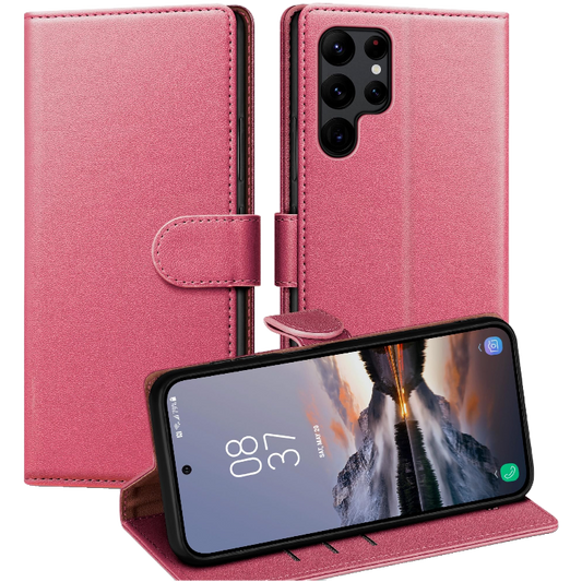 Preklopna torbica "RingPi" Samsung Galaxy S22 Ultra – Infostyle – Roza
