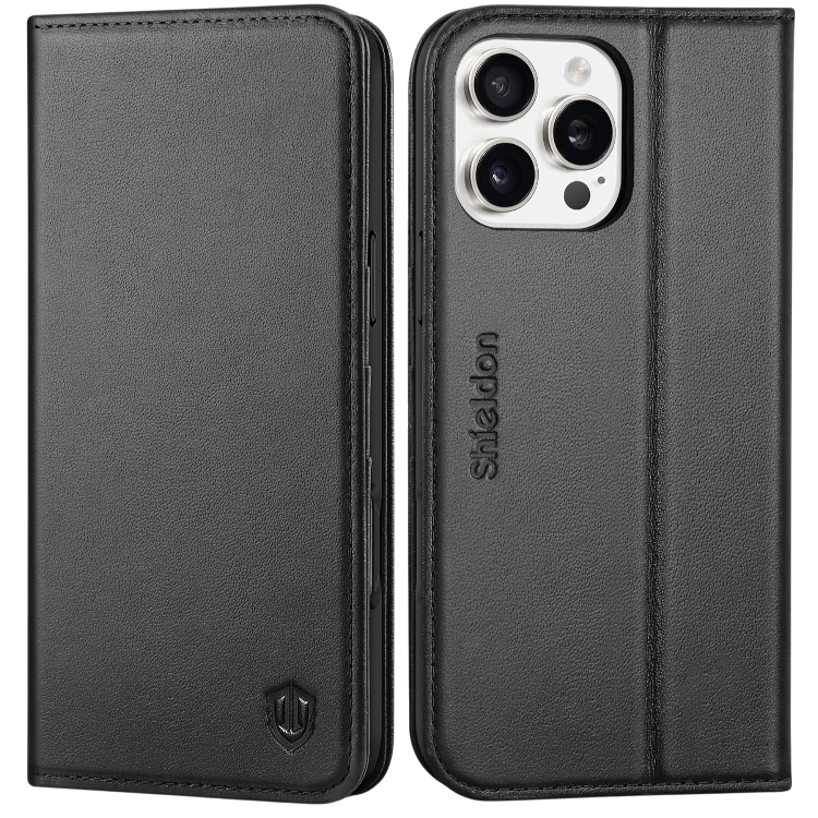 Preklopna torbica za telefon ''Shieldon'' iPhone 16 Pro Max – Črna