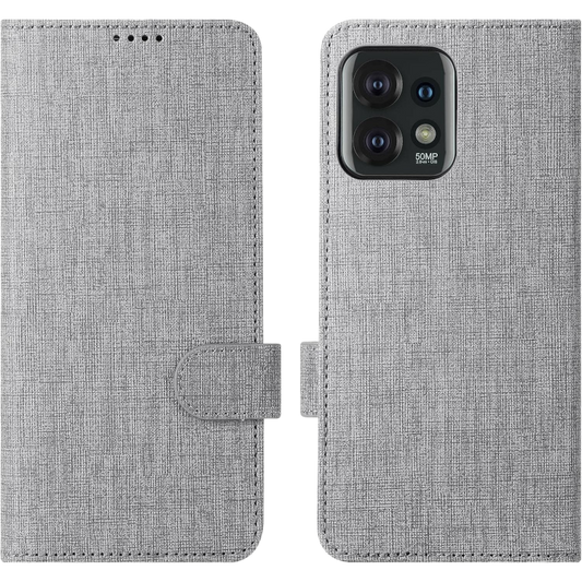 Preklopna torbica "Foluu" za Motorola Edge 40 Pro, siva – Siva
